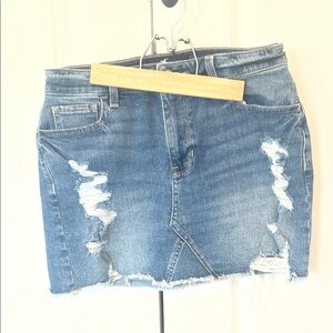 Hollister Blue and White Mini Pencil Skirt